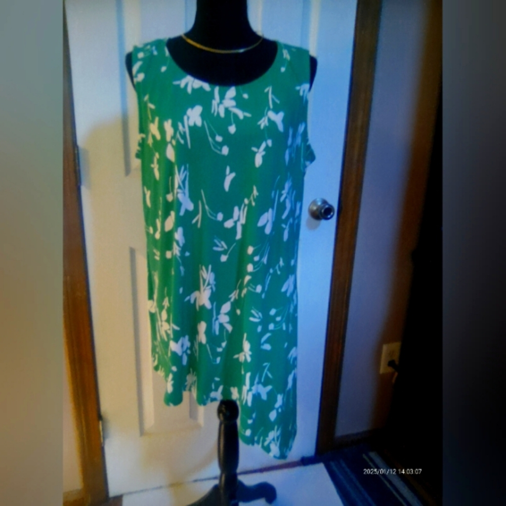 Alfani asymmetrical sleeveless tunic.